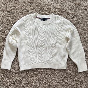 Tommy Hilfiger Cream Cable Knit Sweater